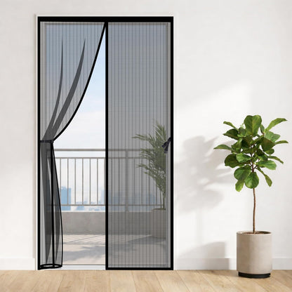 Magic Mesh Magnetic Mosquito Screen Door Net Curtain with Magnets Reinforced Polyester Mesh Curtain