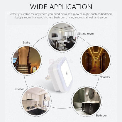 Motion Sensor Square Led Ceiling Light Flush Mount Garage Wall Lamp Warm White Light (Pack Of 2)